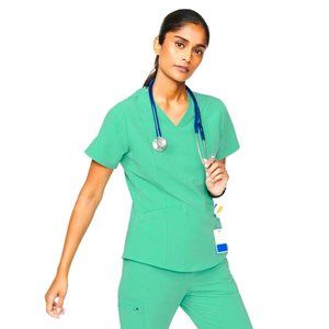 Figs Surgical Green Slim Casma Scrub Top - XL